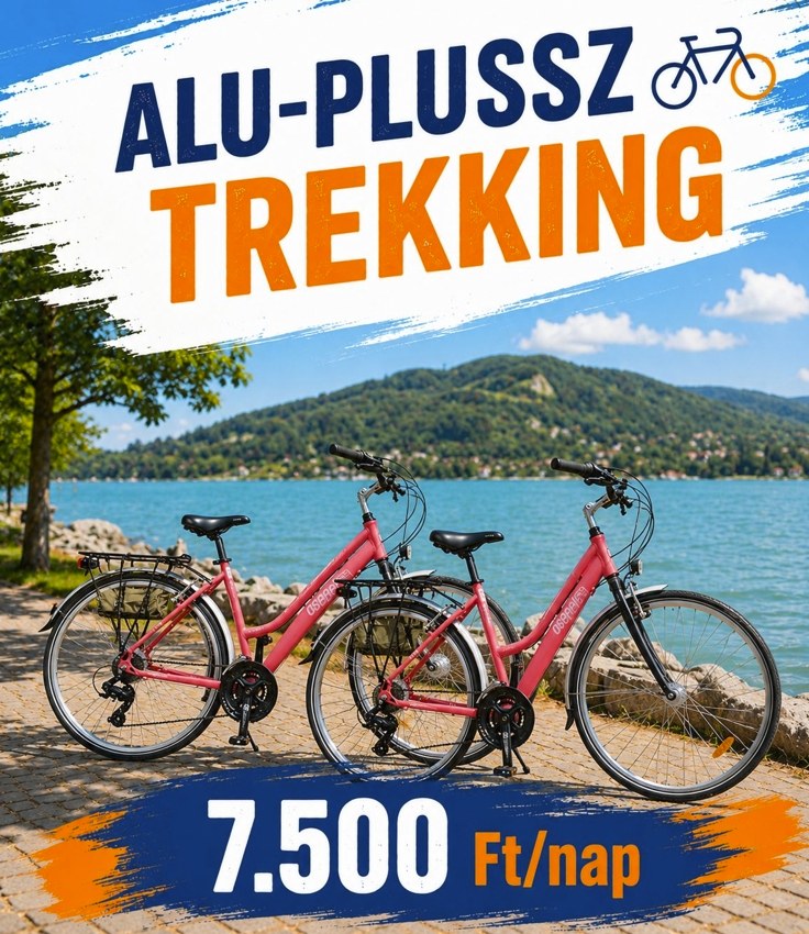 Alu-plussz trekking bérlés Siófokon — 7.500 Ft/nap