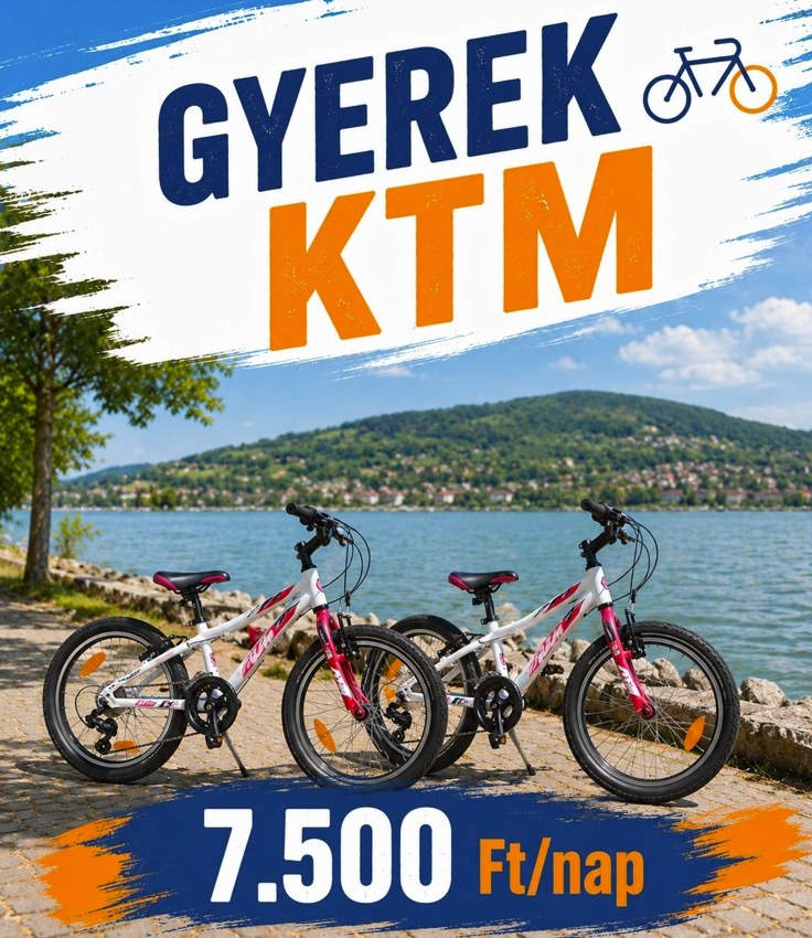 Gyerek KTM bérlés Siófokon — 7.500 Ft/nap